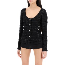 tweed jacket with sequins embell