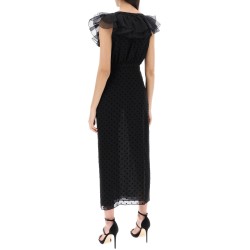 'polka dot midi dress in ge