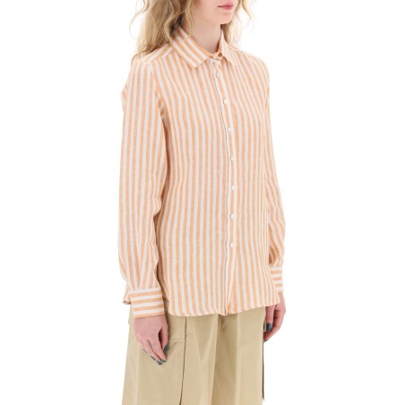 linen striped shirt for men by lari