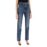 high-waisted slim fit jeans