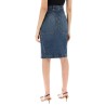 denim midi skirt in seven