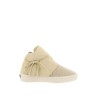 mid-top suede and bead sneakers.