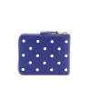 polka dot zip around wallet with