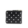 polka dot zip around wallet