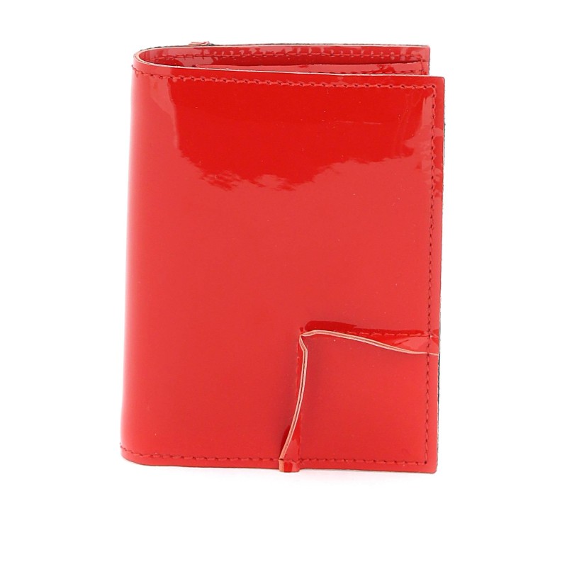 bifold patent leather wallet in