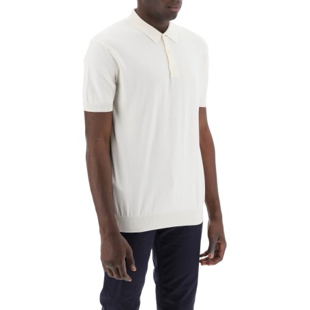 short-sleeved cotton polo shirt for