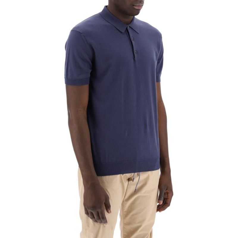 cotton knit polo shirt