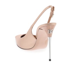 satin slingback decol