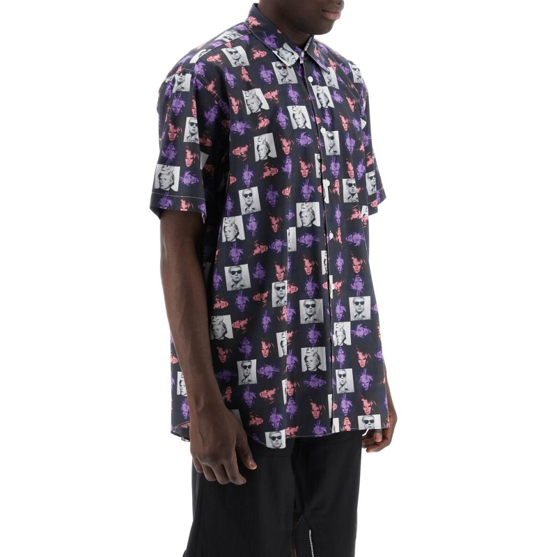 short-sleeved shirt with andy warhol print