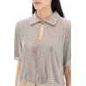 "mesh top with rhinest