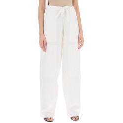 work

linen blend pants with patchwork