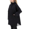 "removable sleeve cape coat