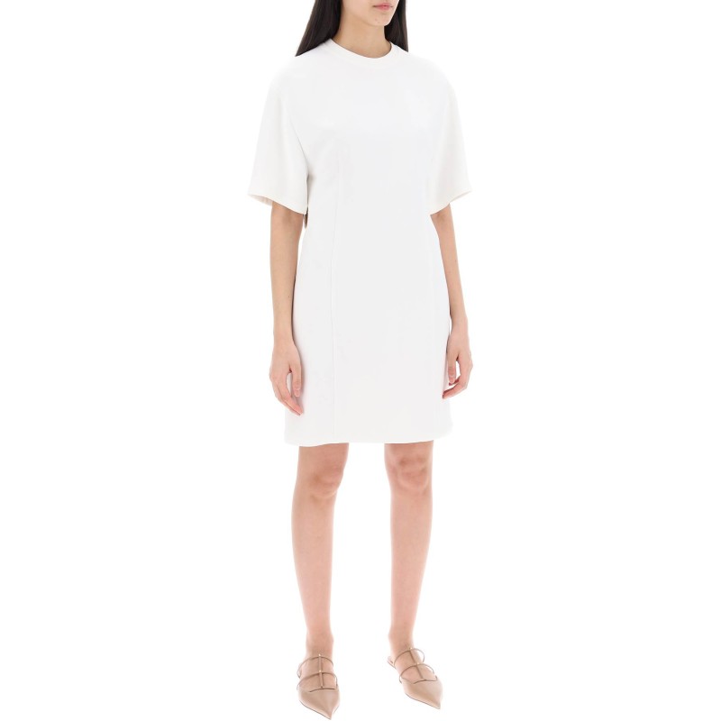 "structured couture mini dress in