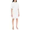 "structured couture mini dress in