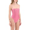 one-piece swimsuit with crystals