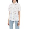 short-sleeved sangallo lace shirt