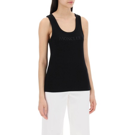 sleeveless ribbed jersey top