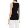 sleeveless ribbed jersey top