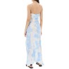 maxi printed tie-dye satin dress with r