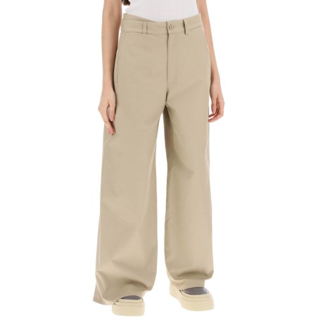 cotton gabardine trousers