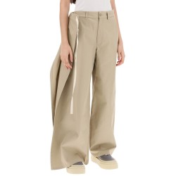 cotton gabardine trousers