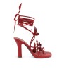 ivy flora leather sandals with heel.