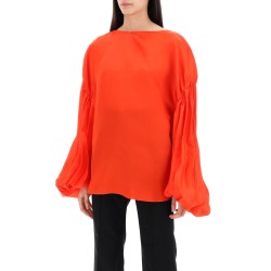 "quico blouse with puffed sleeves