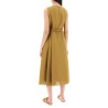 amelie midi dress in cotton and linen