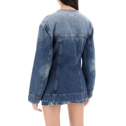 "denim blazer with sparkle