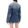 "denim blazer with sparkle