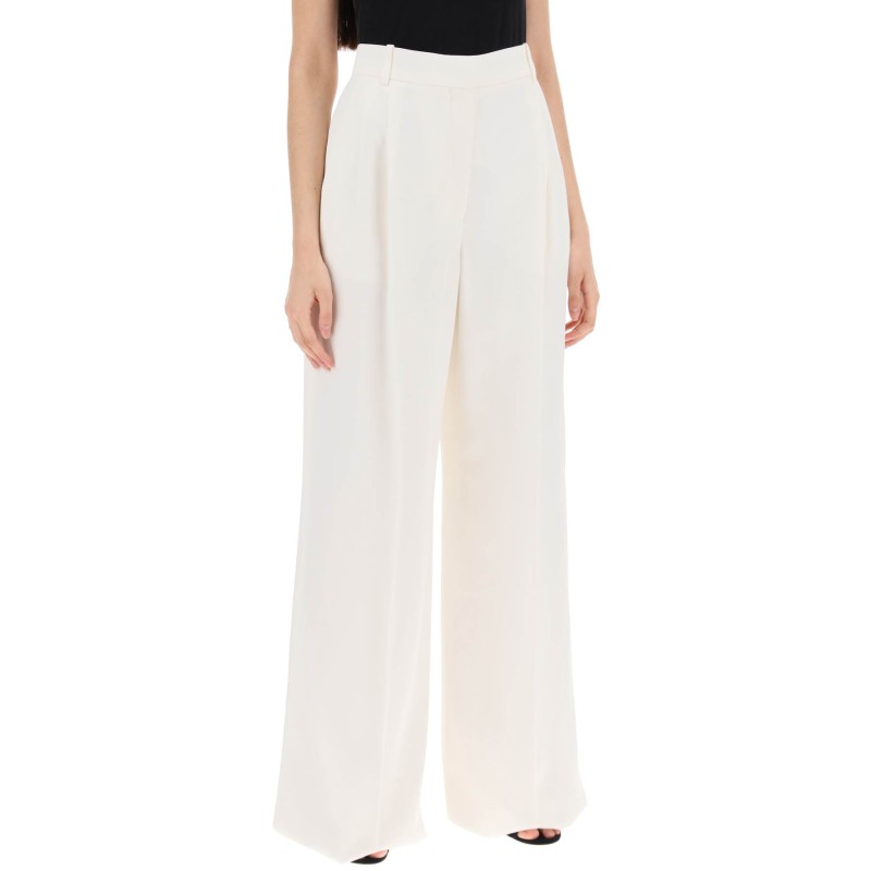 double pleated palazzo pants with