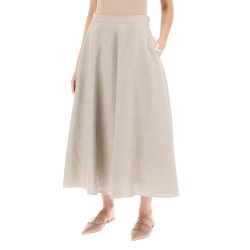 linen canvas skirt for women