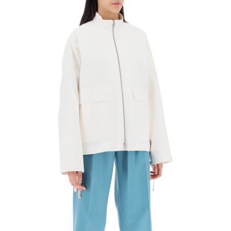 oversized blouson jacket in canvas