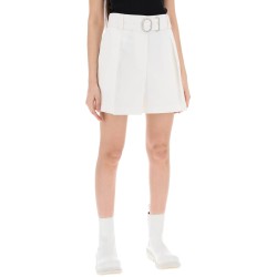 cotton bermuda shorts with removable belt