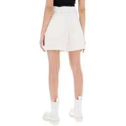 cotton bermuda shorts with removable belt