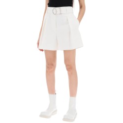 cotton bermuda shorts with removable belt