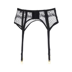 lace garter belt with logo