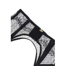 lace garter belt with logo