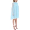 mini flared silk chiffon dress.