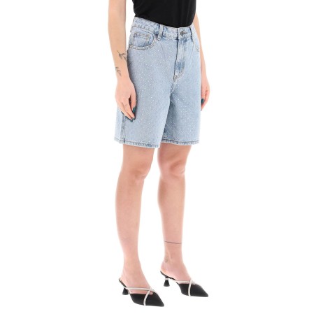 denim bermuda shorts with rhin