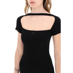 "hyperbole mini ribbed jersey dress with