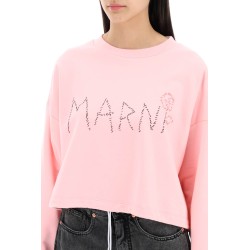 "organic cotton sweatshirt with hand-embroid