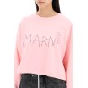 "organic cotton sweatshirt with hand-embroid