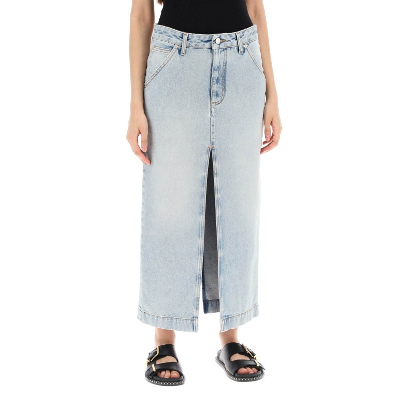 erika's denim midi skirt in