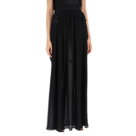 maxi silk chiffon jedy skirt in