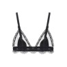 triangle satin and lace bra