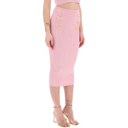 "knitted midi skirt with embossed