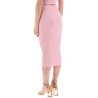 "knitted midi skirt with embossed