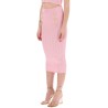 "knitted midi skirt with embossed