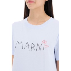 hand-embroidered logo t-shirt